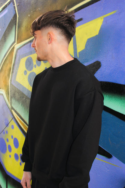 Icon Black Relaxed Fit Jumper