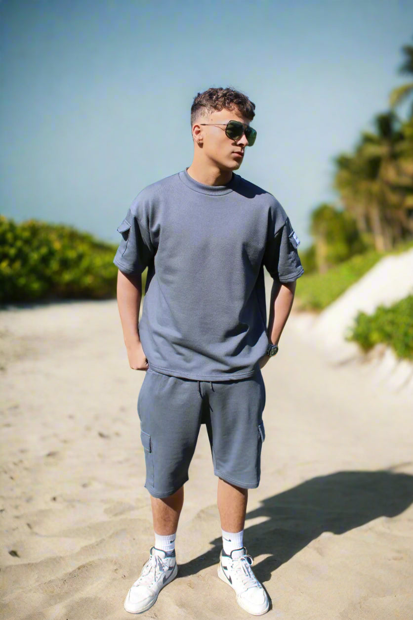 Icon Blue Grey Twin Set T-Shirt