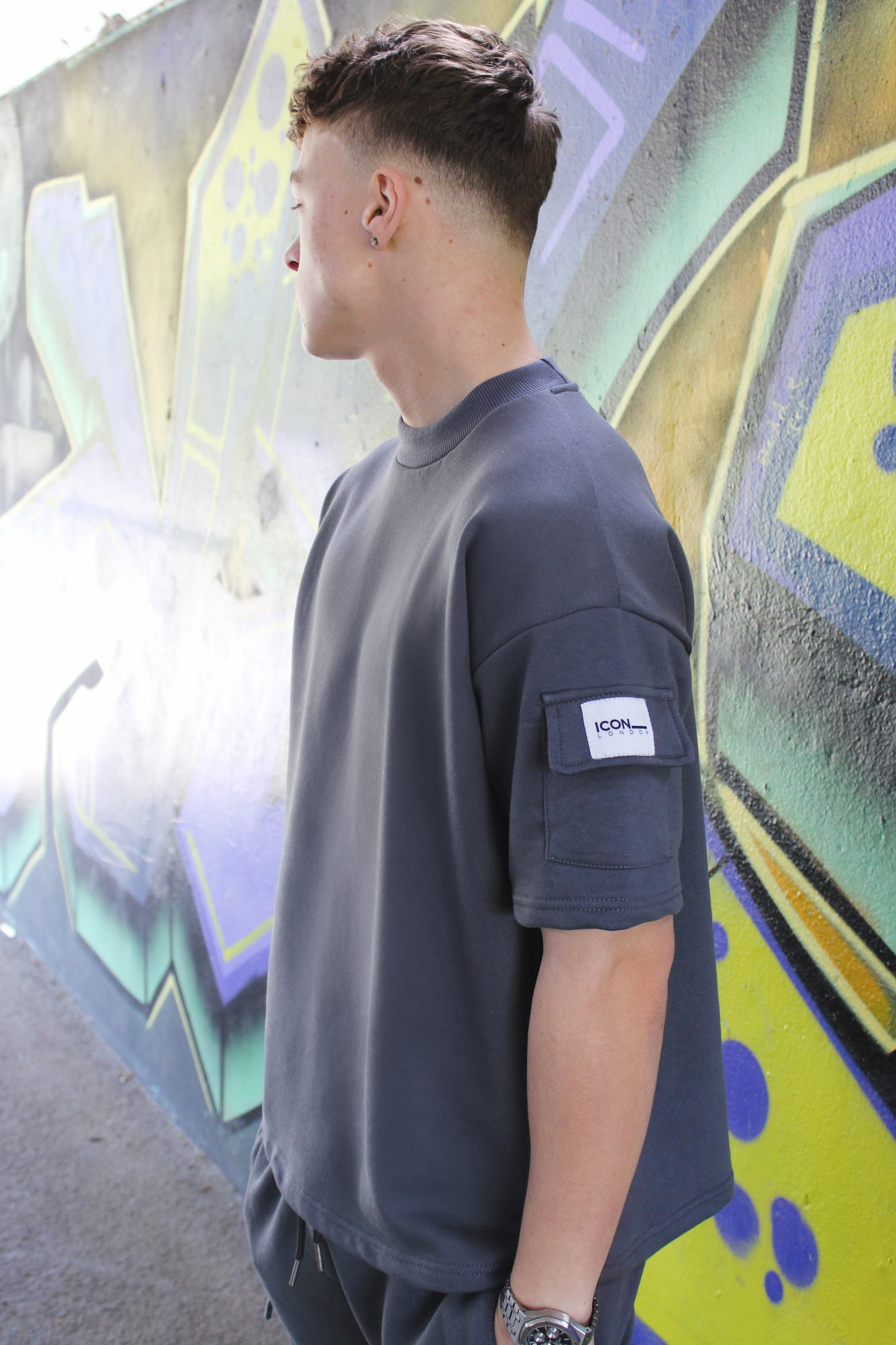 Icon Blue Grey Twin Set T-Shirt