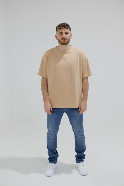 Icon Oversized Beige T-Shirts