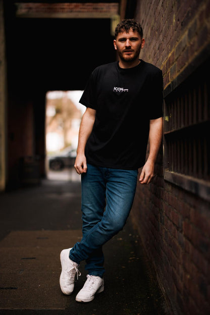 Icon Black Signature Portrait T-shirt