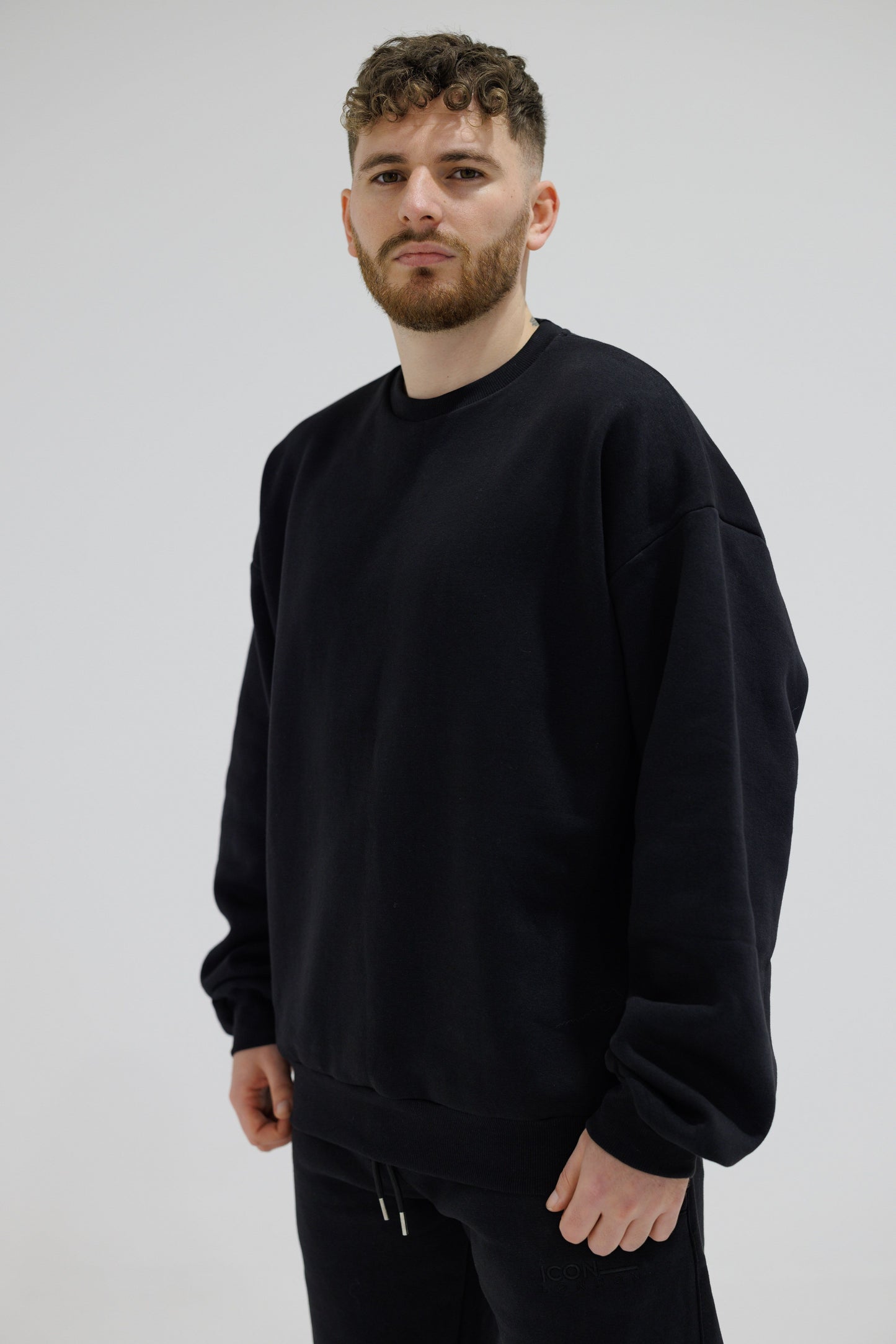 Icon Black Oversized Jumper