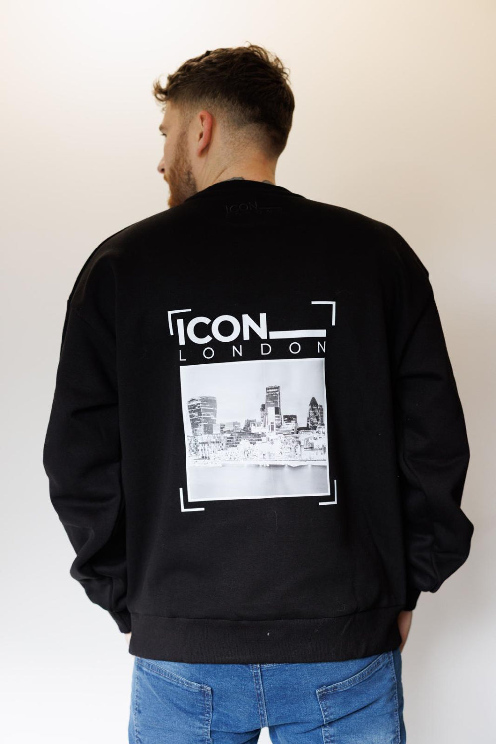 Icon Black Signature Portrait Jumper