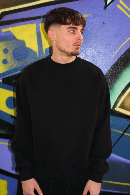 Icon Black Relaxed Fit Jumper