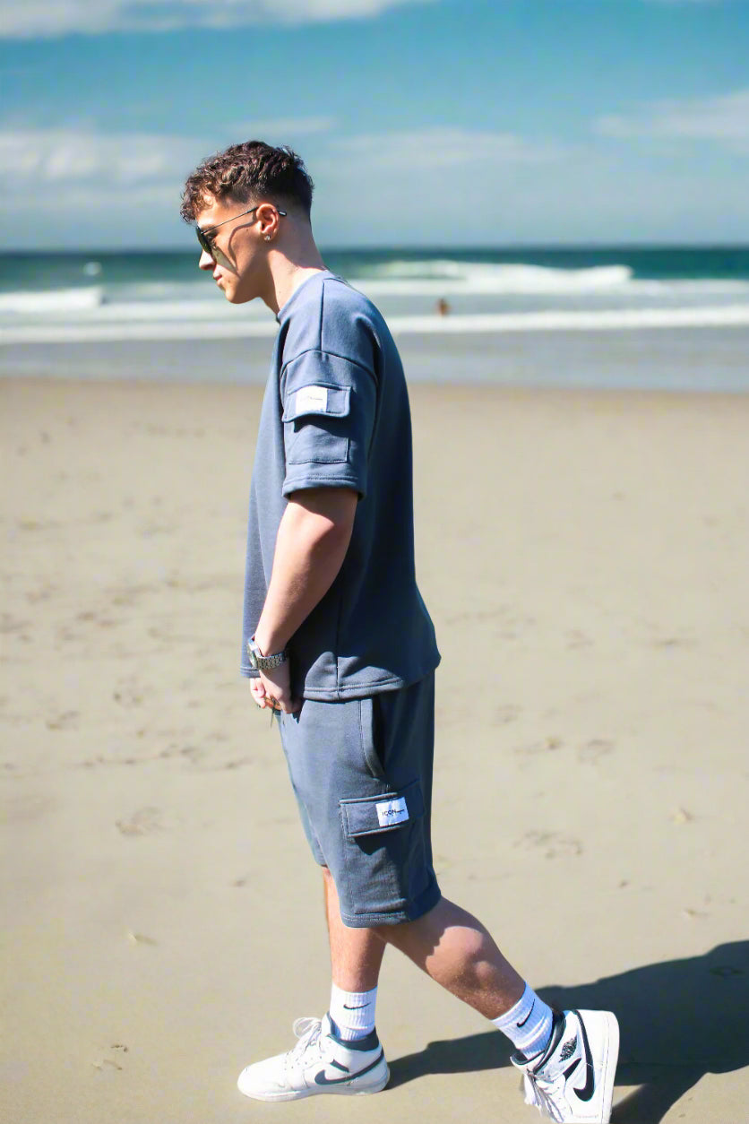 Icon Blue Grey Twin Set T-Shirt