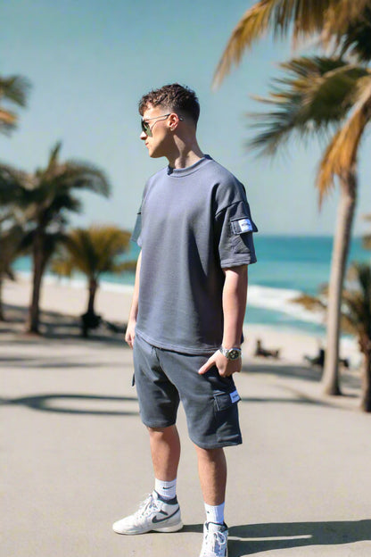Icon Blue Grey Twin Set T-Shirt