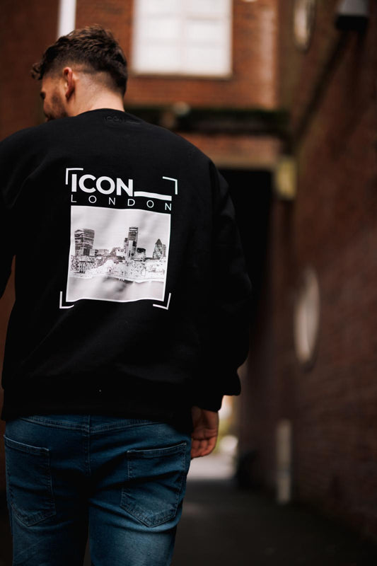 Icon Black Signature Portrait Jumper
