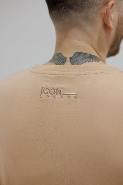 Icon Oversized Beige T-Shirts