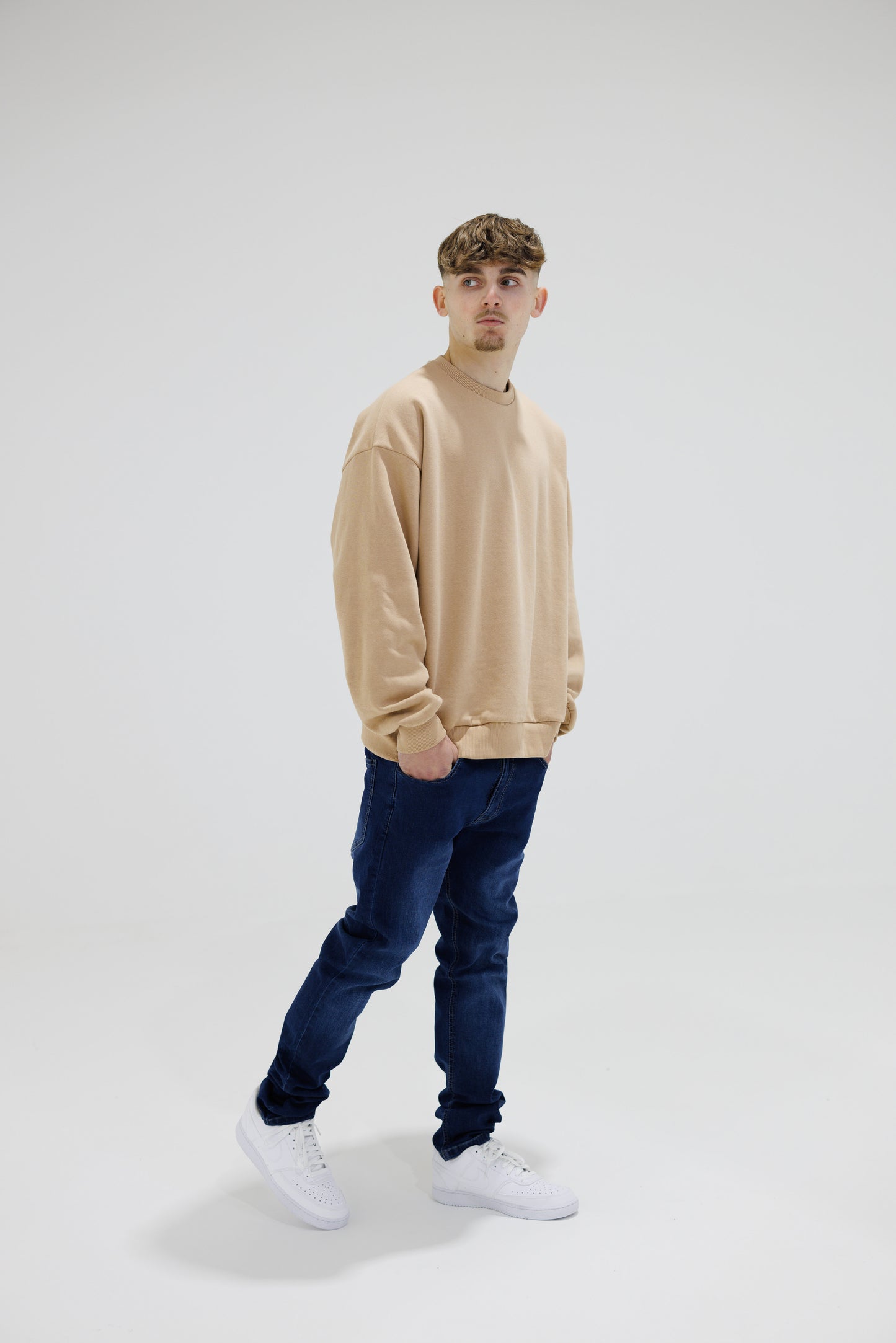 Icon Beige Oversized Jumper